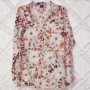 Vintage Patagonia Floral Long Sleeve V-neck Medium